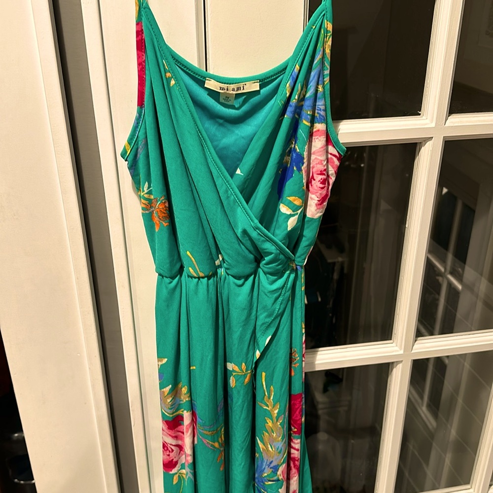 Floral Midi Wrap Dress